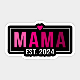 Mama Est 2024 Promoted To Mommy For Mothers Day For Mom Sticker